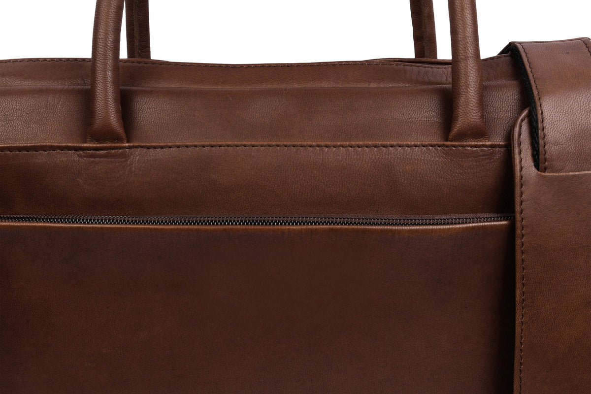 Laptoptas Faust dubbel - Dark brown