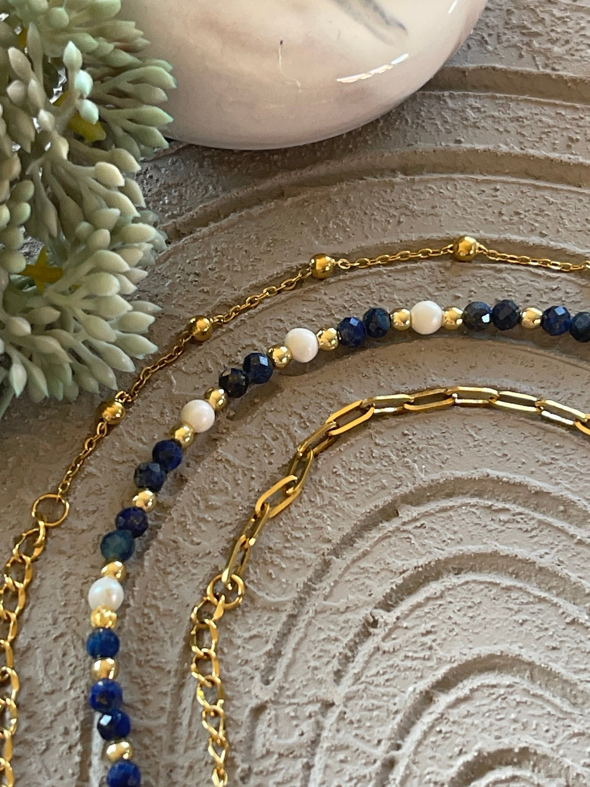 Armbanden Lilja set van 3 - Echte zoetwaterparels