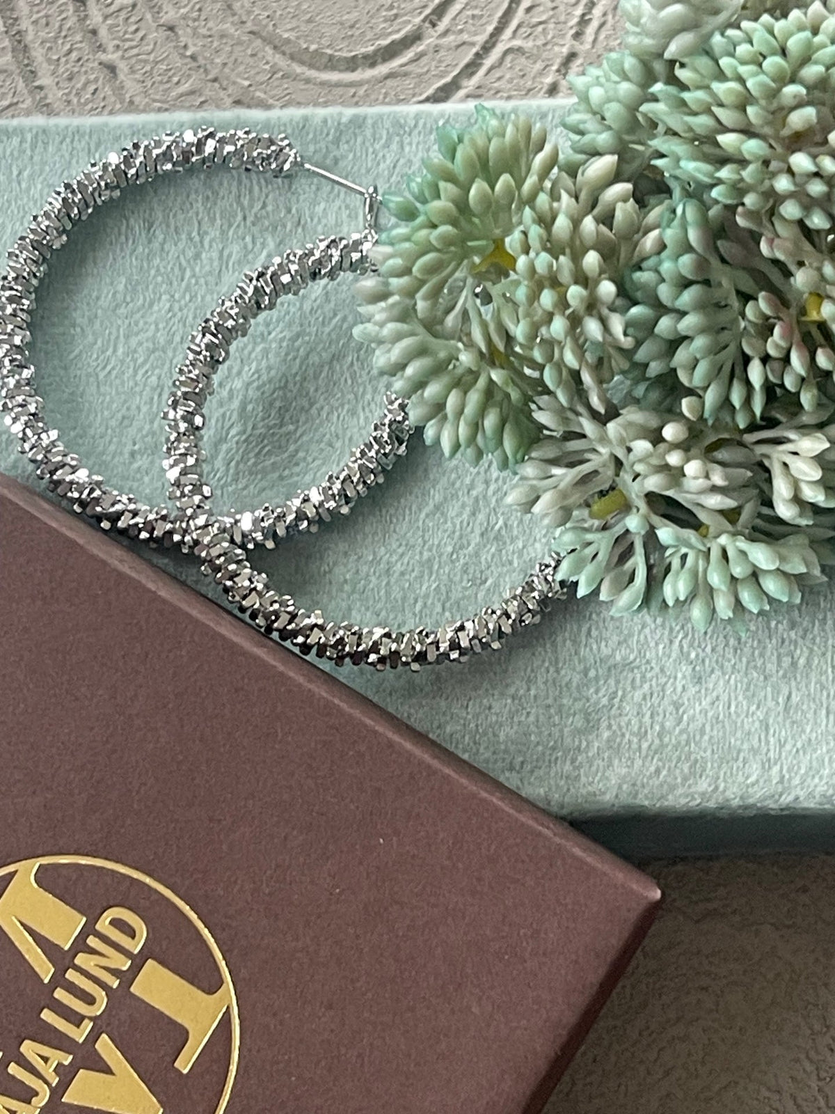 Oorbellen INA Hoops Large - verzilverd