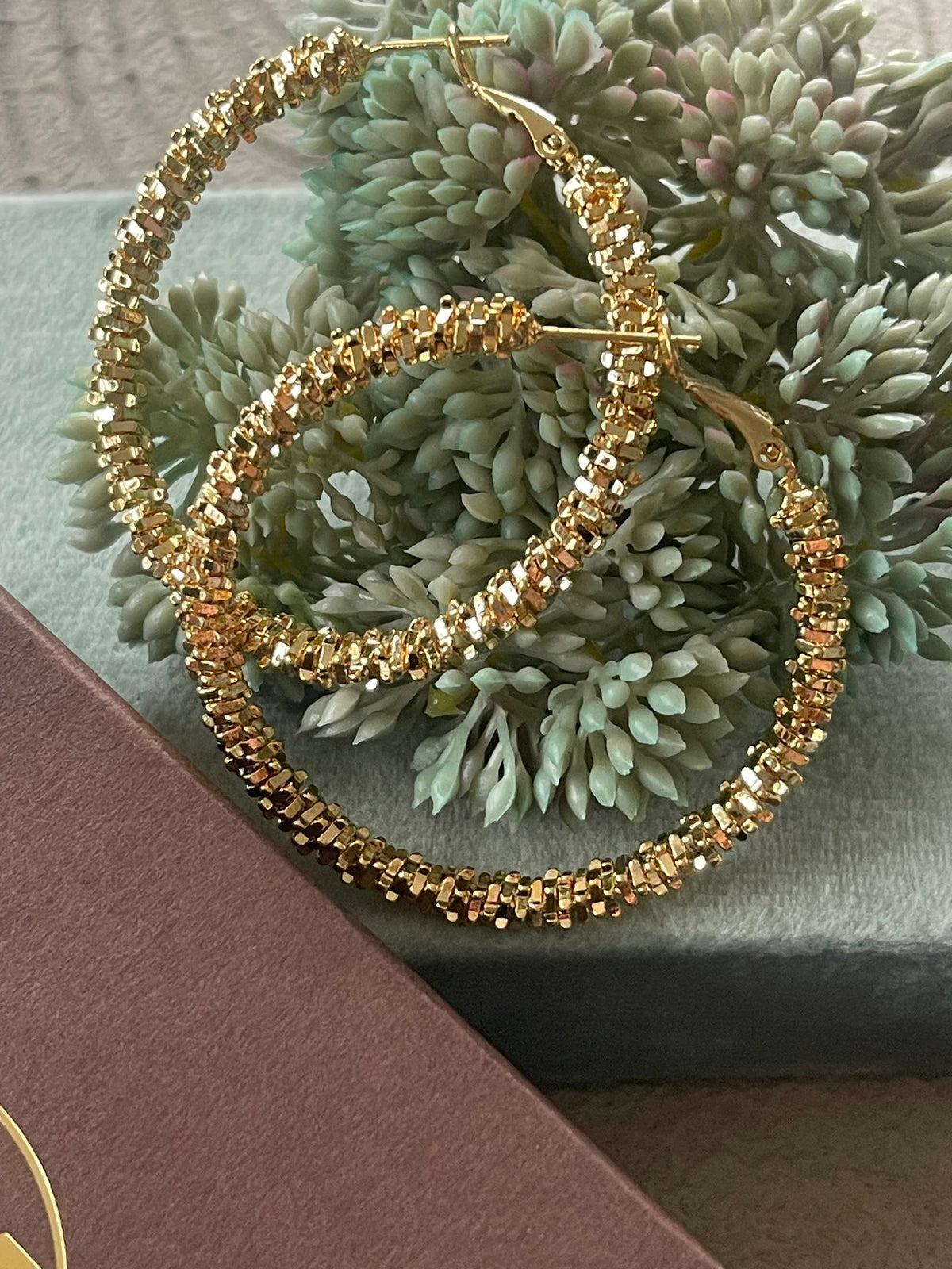 Oorbellen INA Hoops Large - 18K verguld