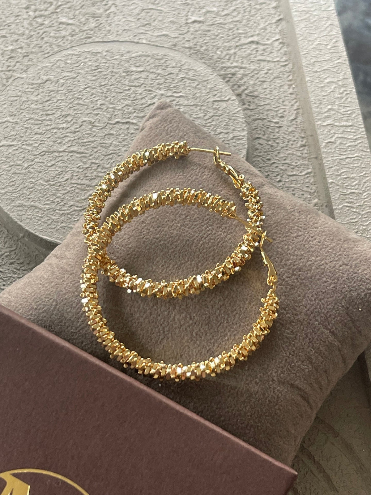 Oorbellen INA Hoops Large - 18K verguld