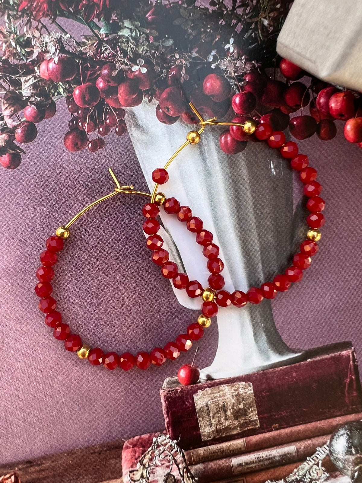 Oorbellen Merle – Rood