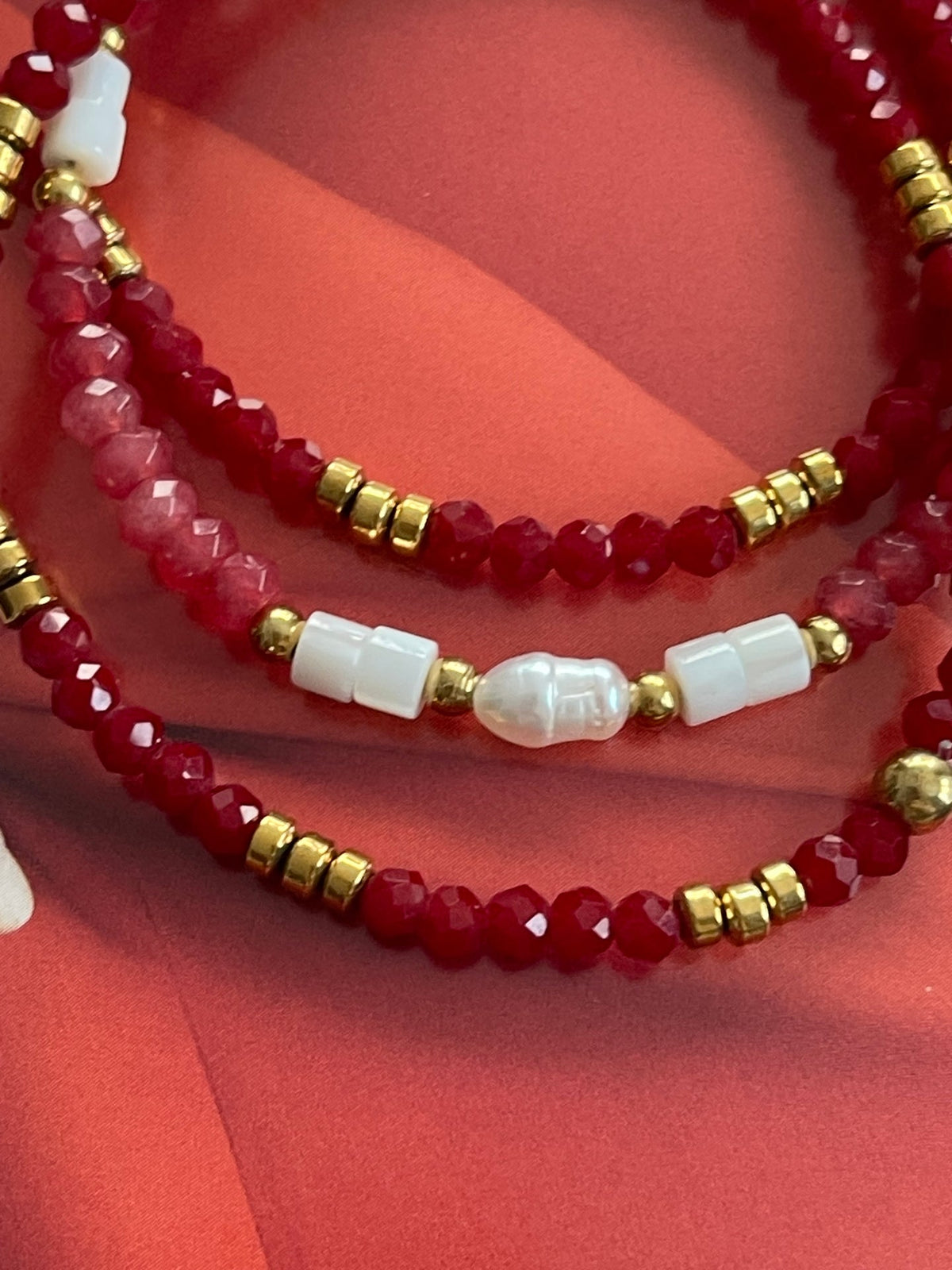 Armband Sarabella Berry – Set van 3 stuks