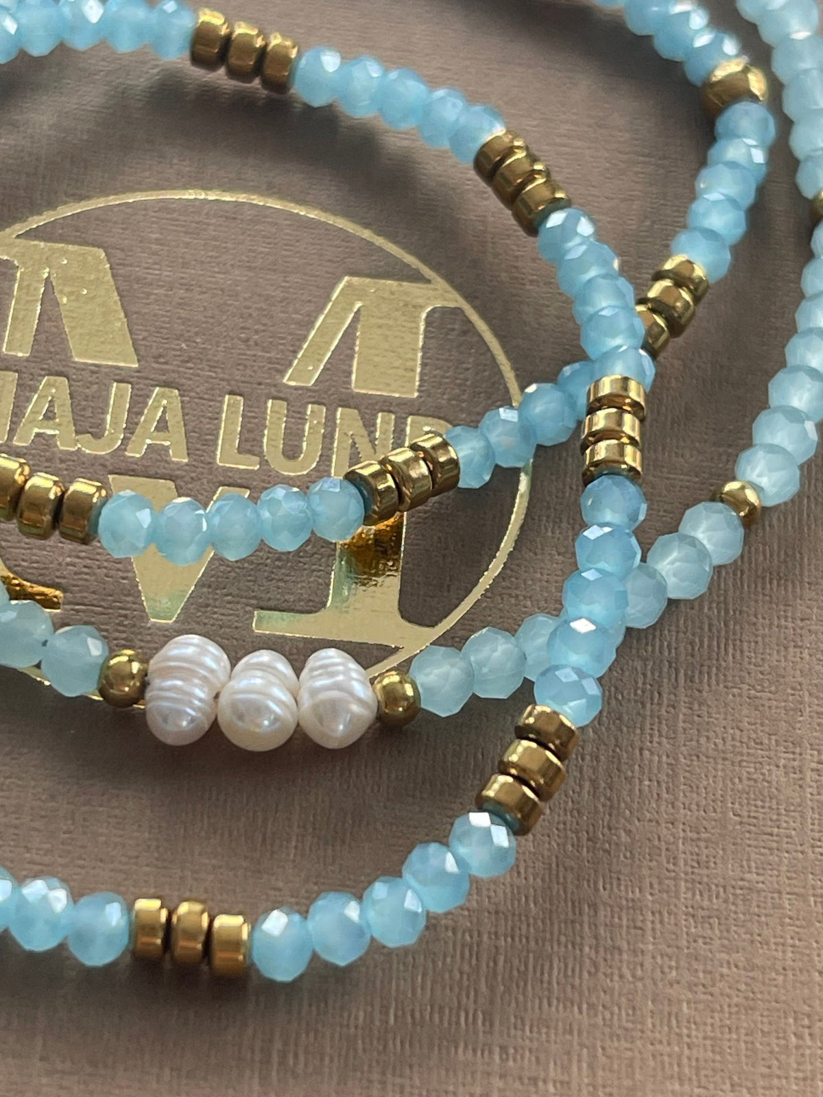 Armband Sarabella Soft Blue – Set van 3 stuks
