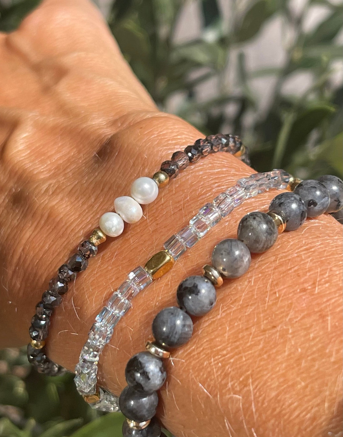 Armbanden GISELE grijs – Set van 3 stuks