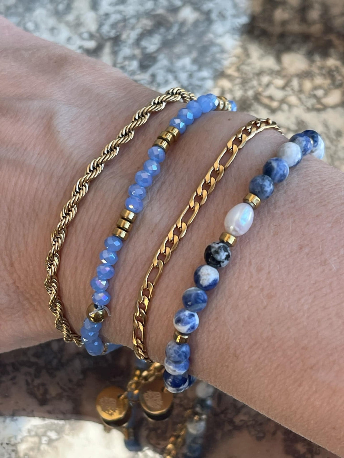 Armband Erika Blue - Set met 4 armbanden