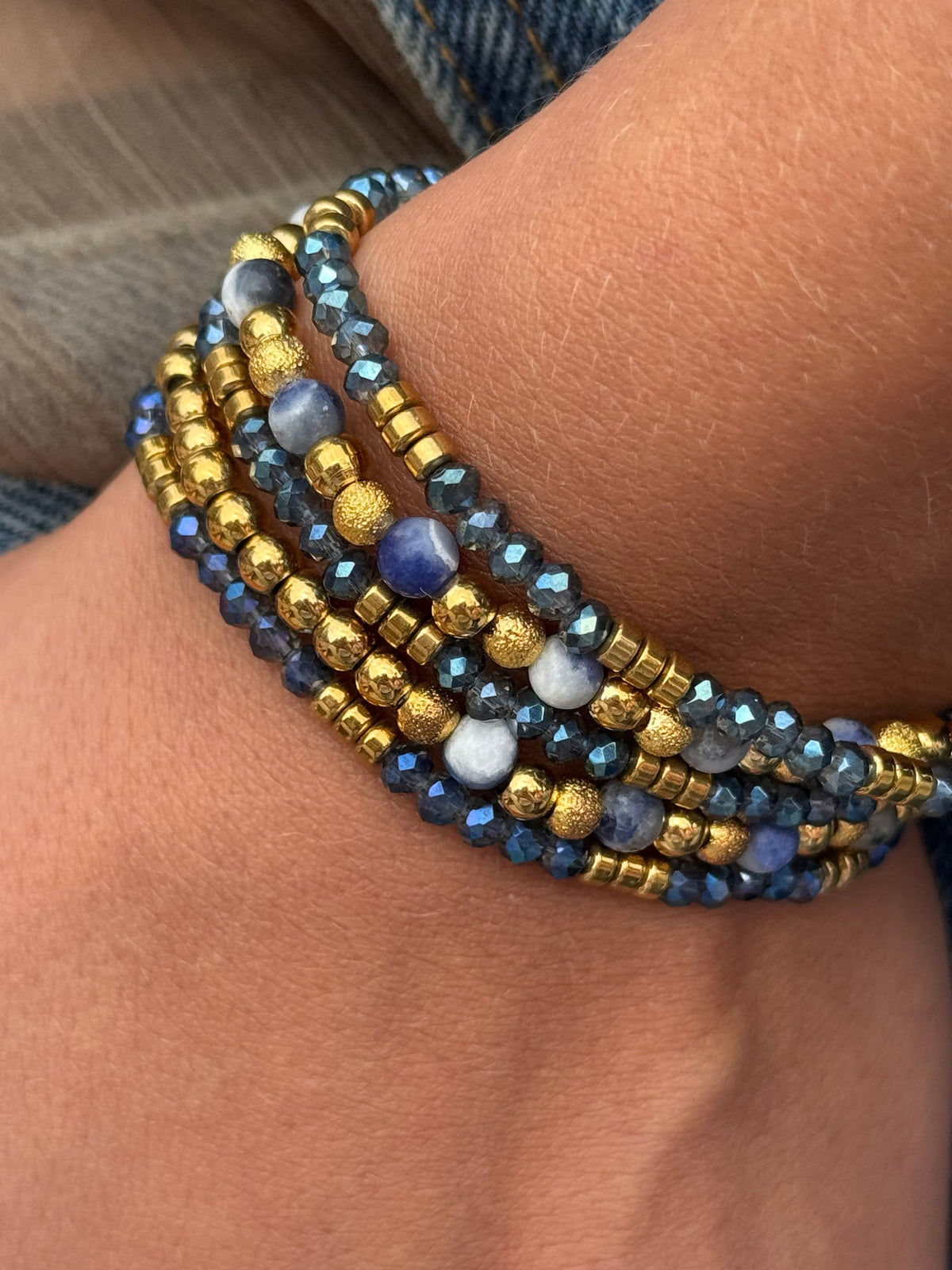 Armband Ofelia Navy - Set met 5 armbanden