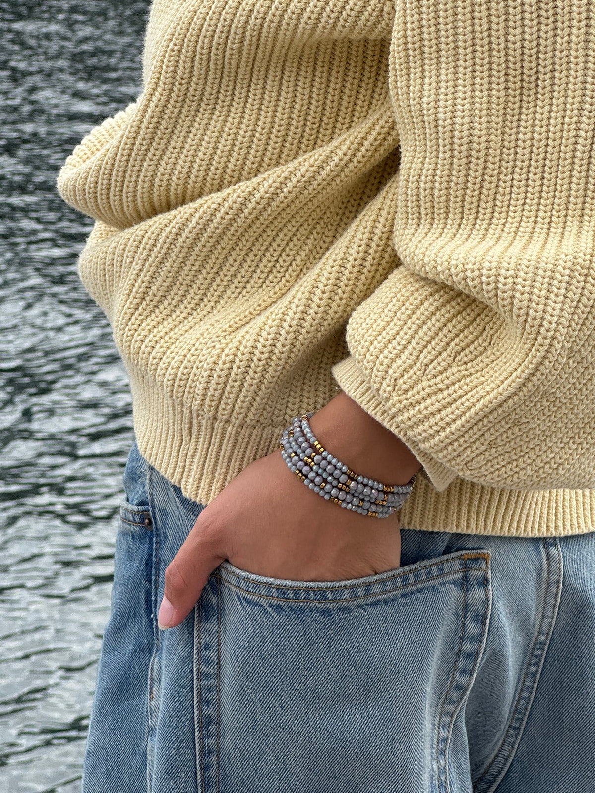 Armband Merle Cool Stone - Set van 5 stuks