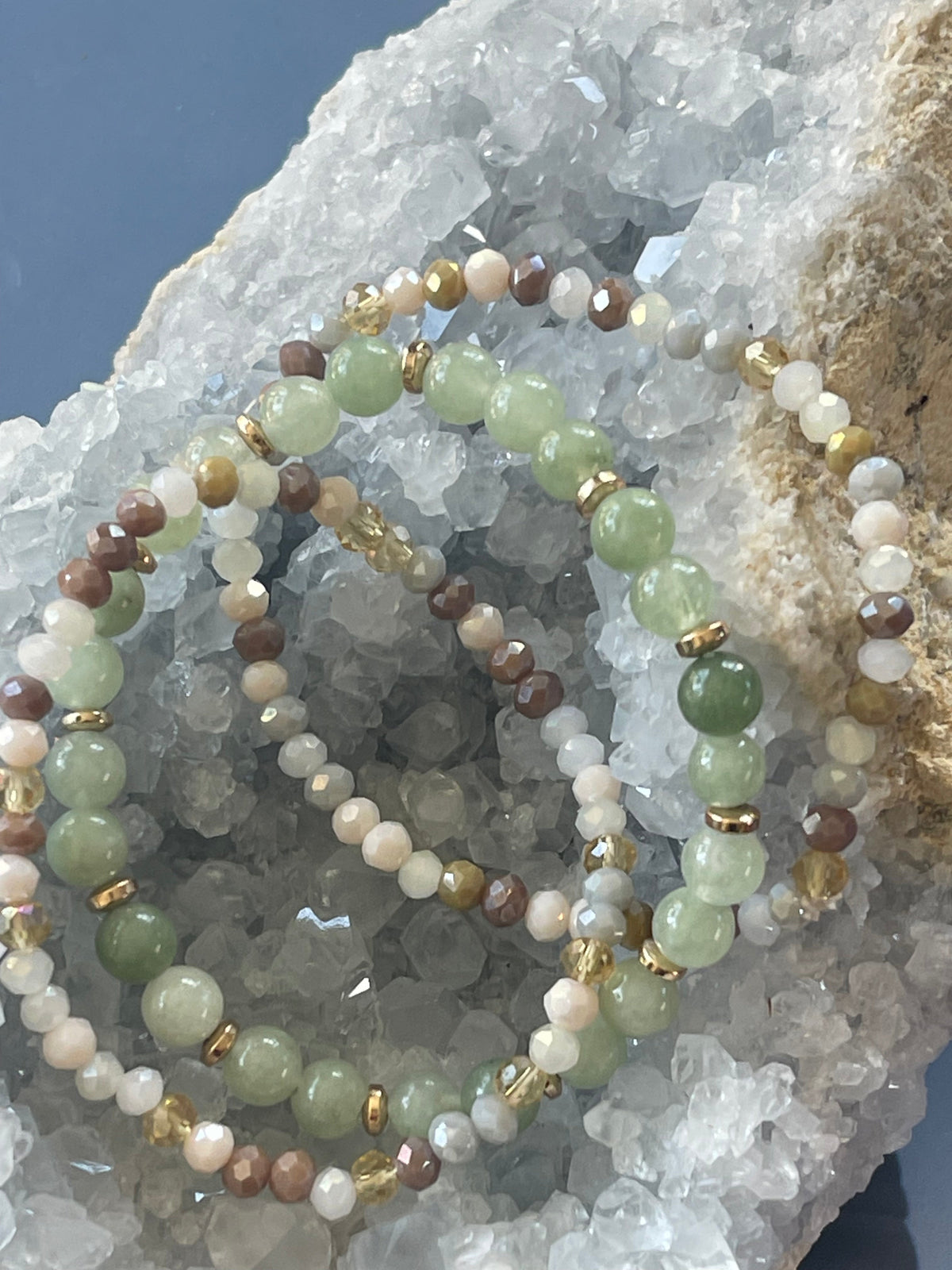 Armbanden Luna Jade Green – Set van 3 stuks