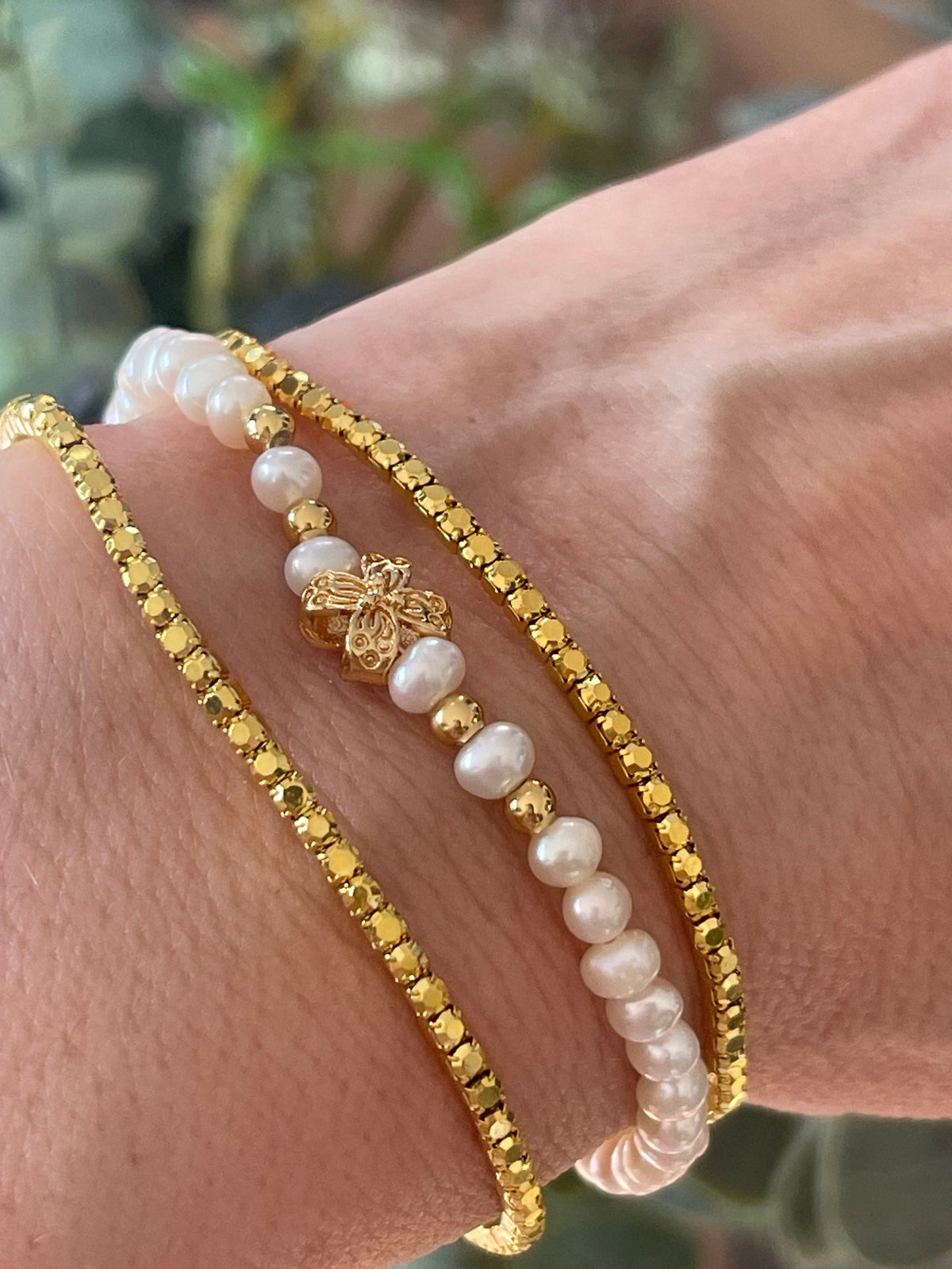 Armband Vega Set/3 - Echte zoetwaterparels