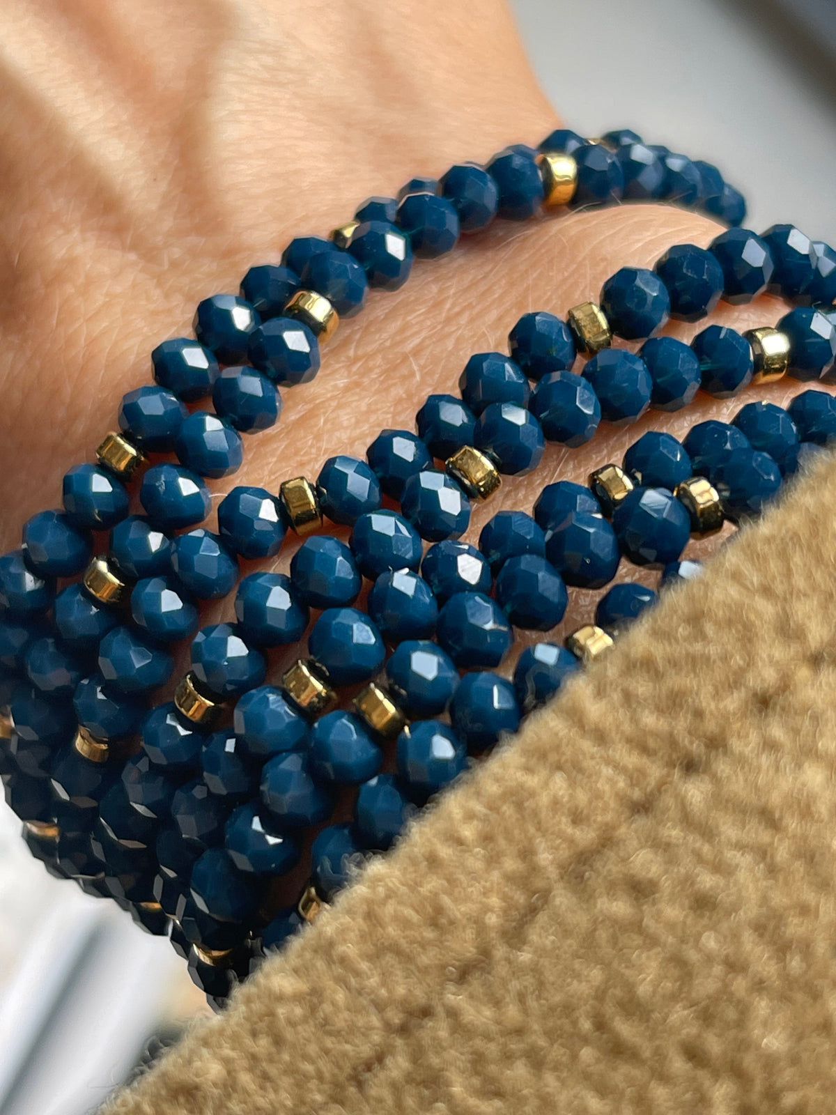 Armband Merle Zeeblauw - Set van 3 stuks