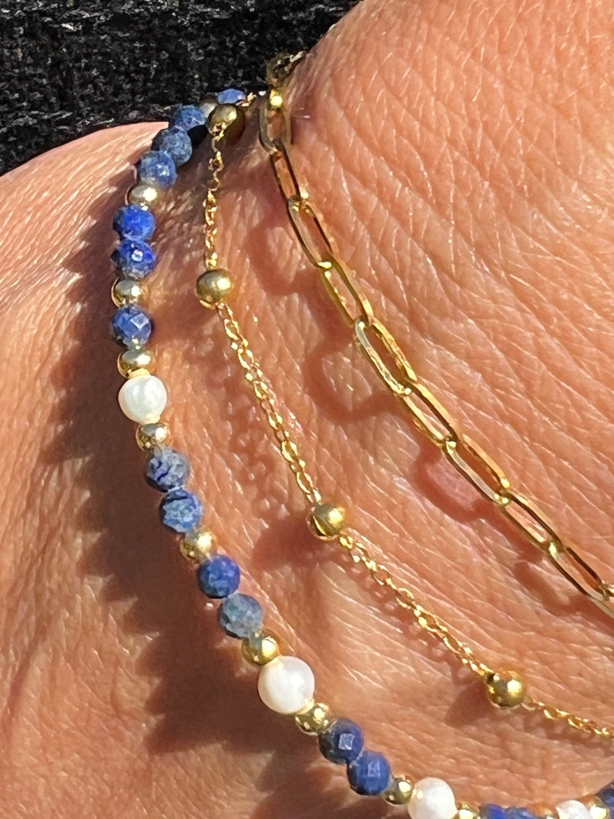 Armbanden Lilja set van 3 - Echte zoetwaterparels