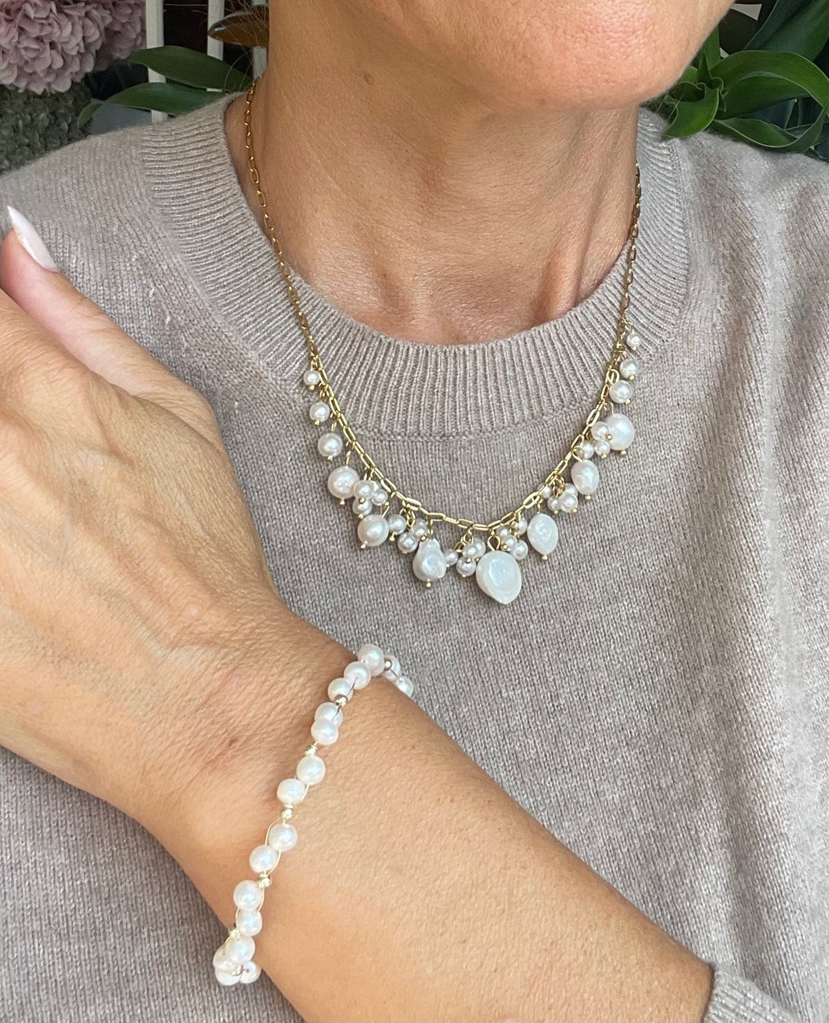 Ketting Cille - met parelmix