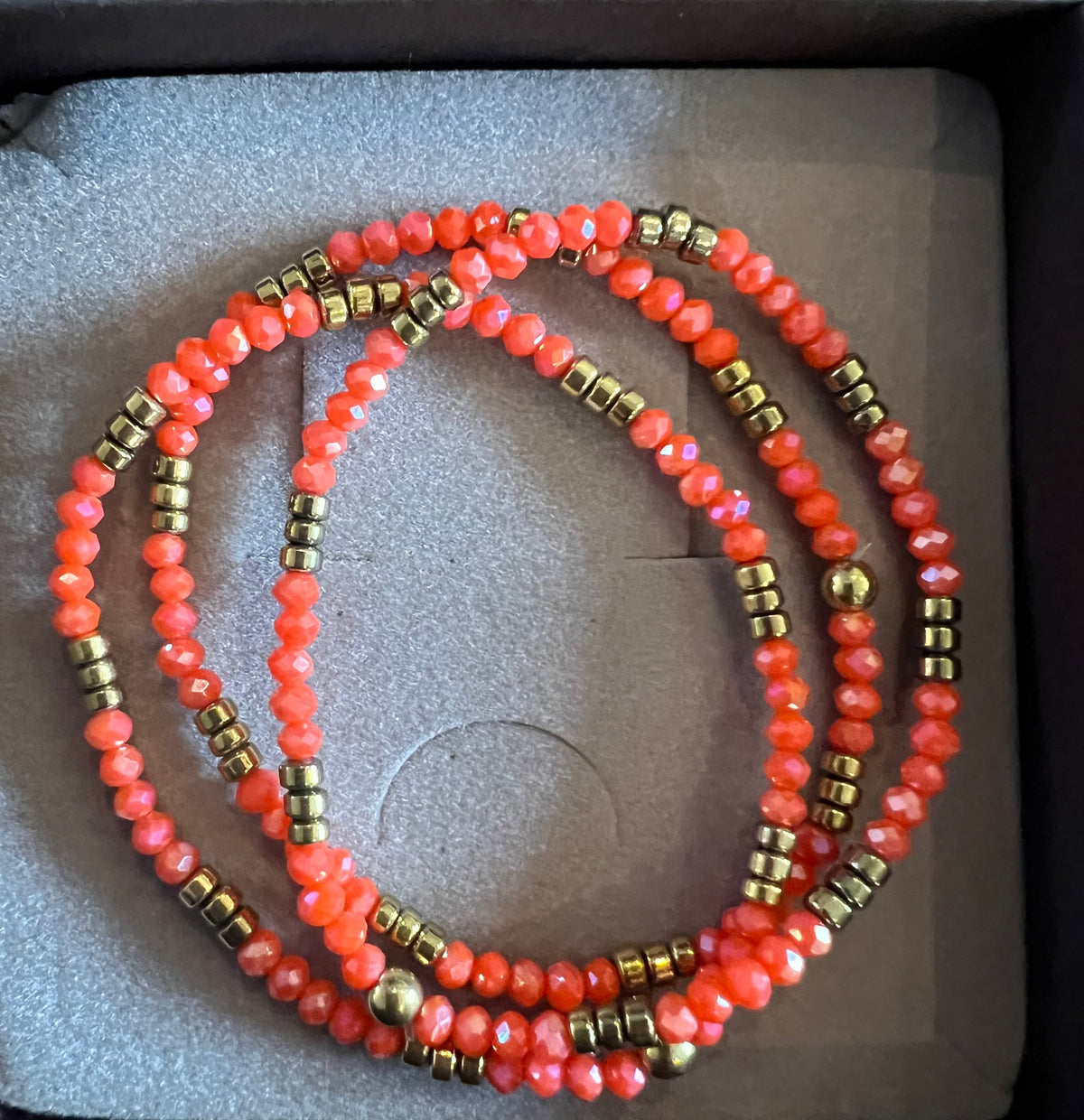 Armband Merle Oranje - Set met 3 stuks