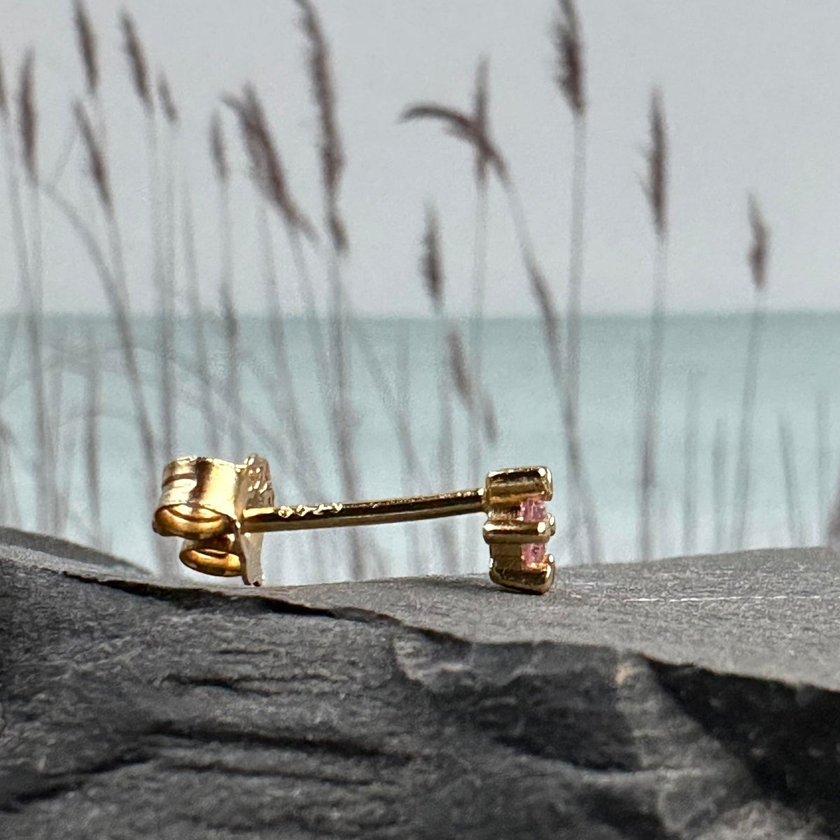 Enkele oorbel GIA Pink 18K verguld – 1 stuk