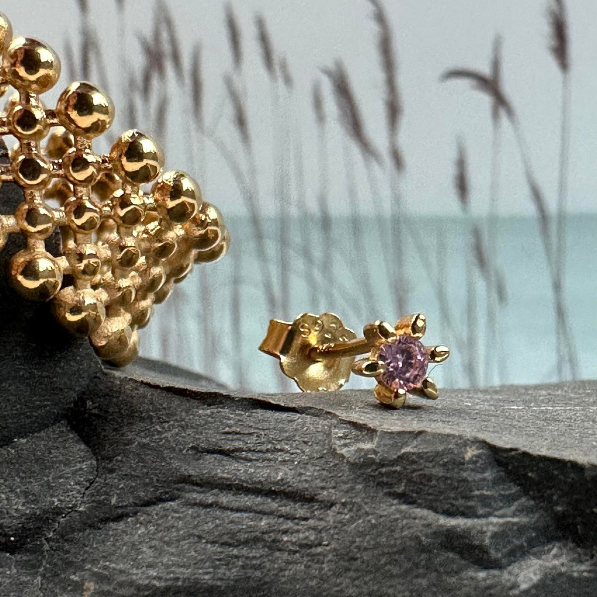 Enkele oorbel GIA Pink 18K verguld – 1 stuk