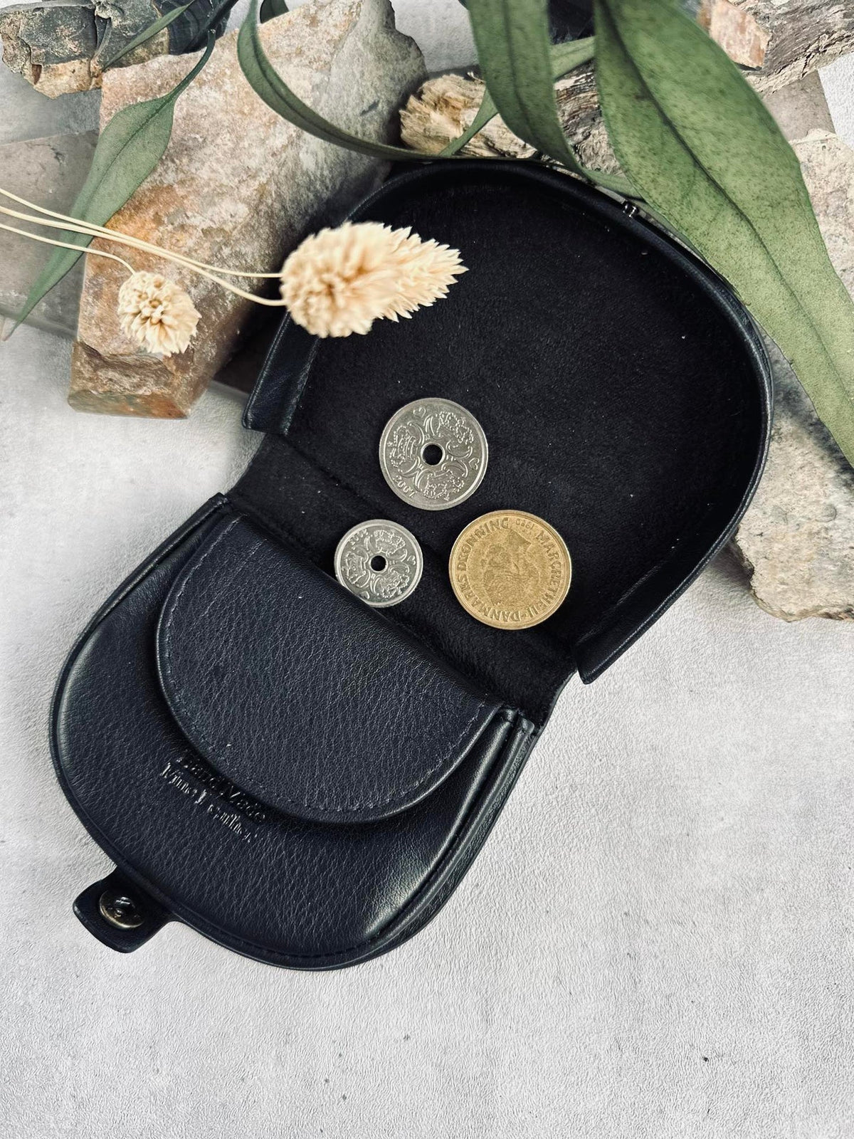 Portemonnee met flap – Zwart