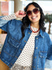 Dotted mesh blouse - Cream