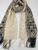Sjaal diamond printed beige