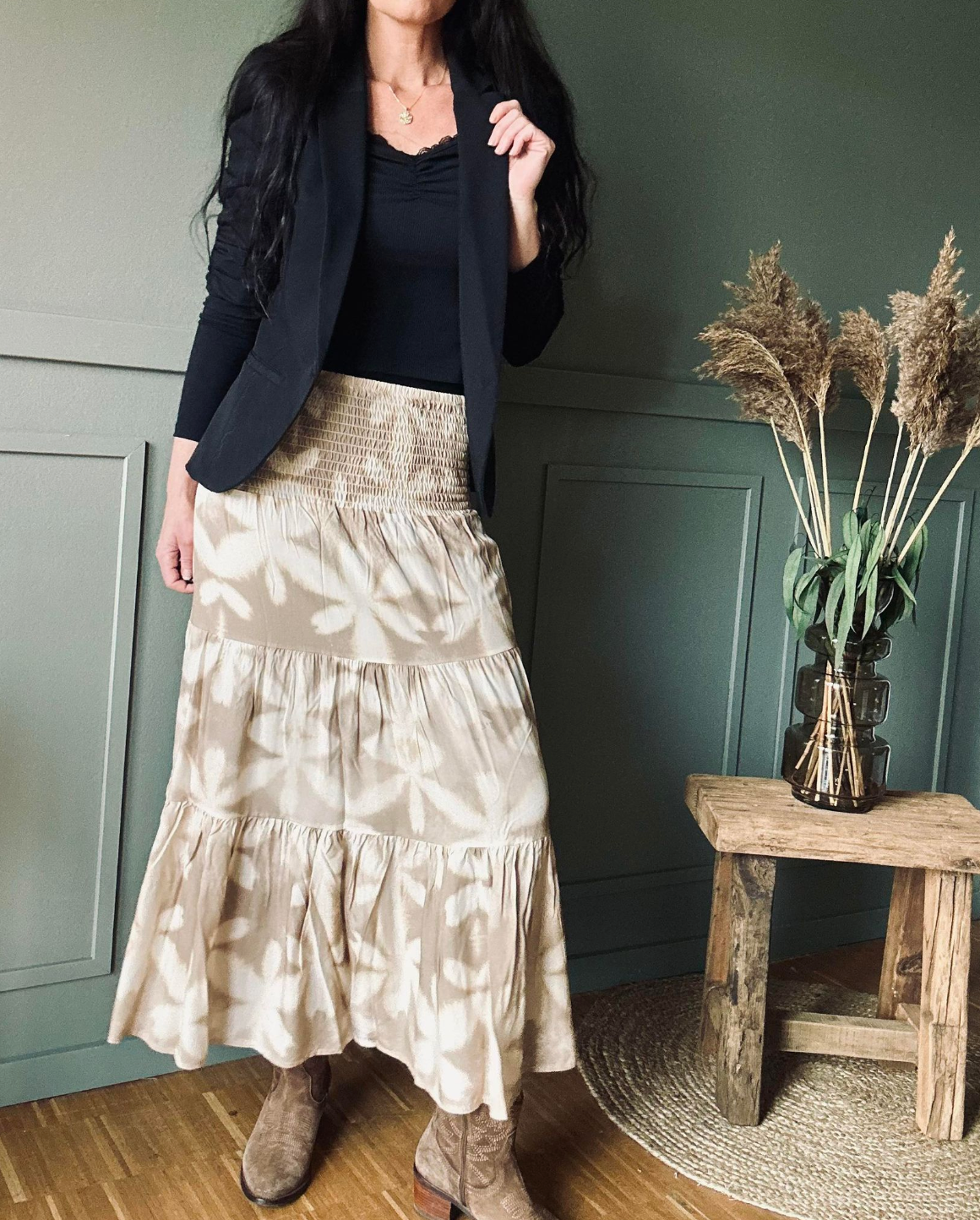 Rok Boho Leaf beige