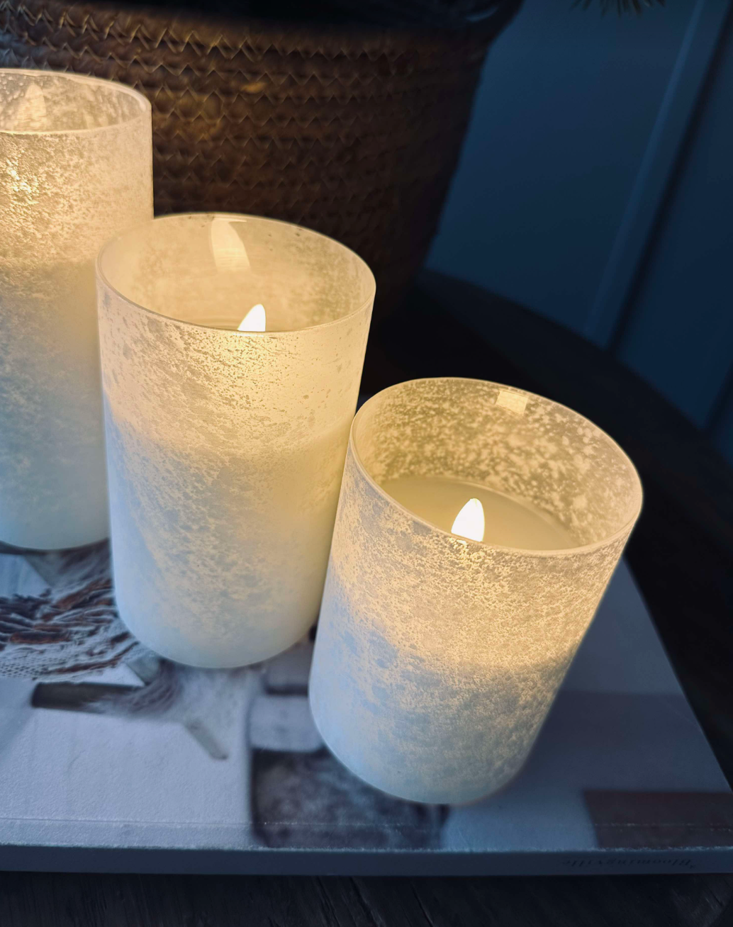 LED Kaars FROZEN - Wit 3 stuks