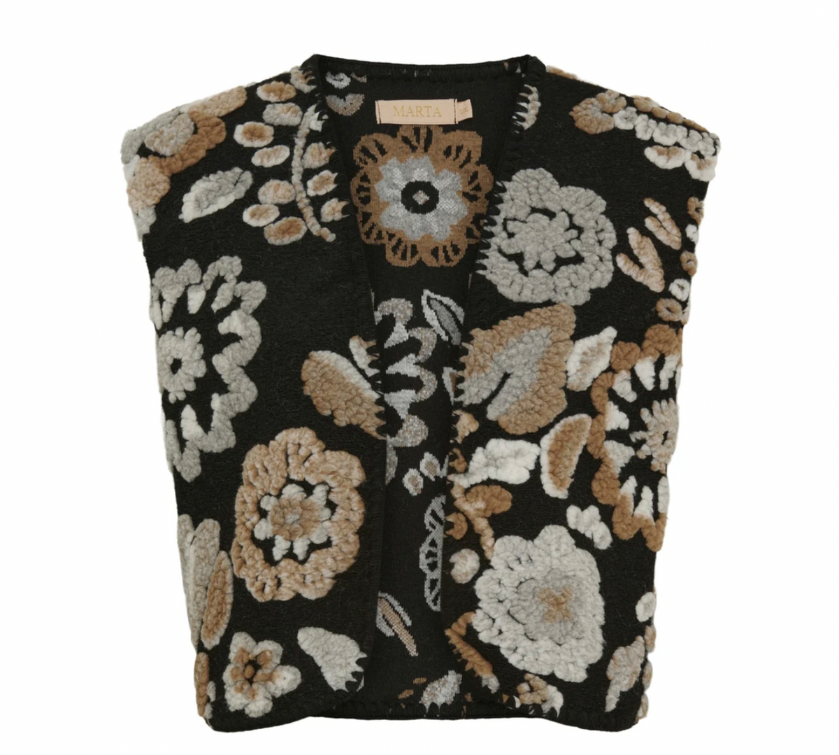 Gilet Beige Flower