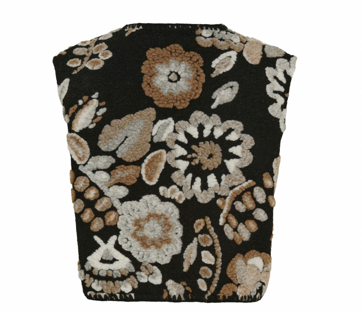 Gilet Beige Flower