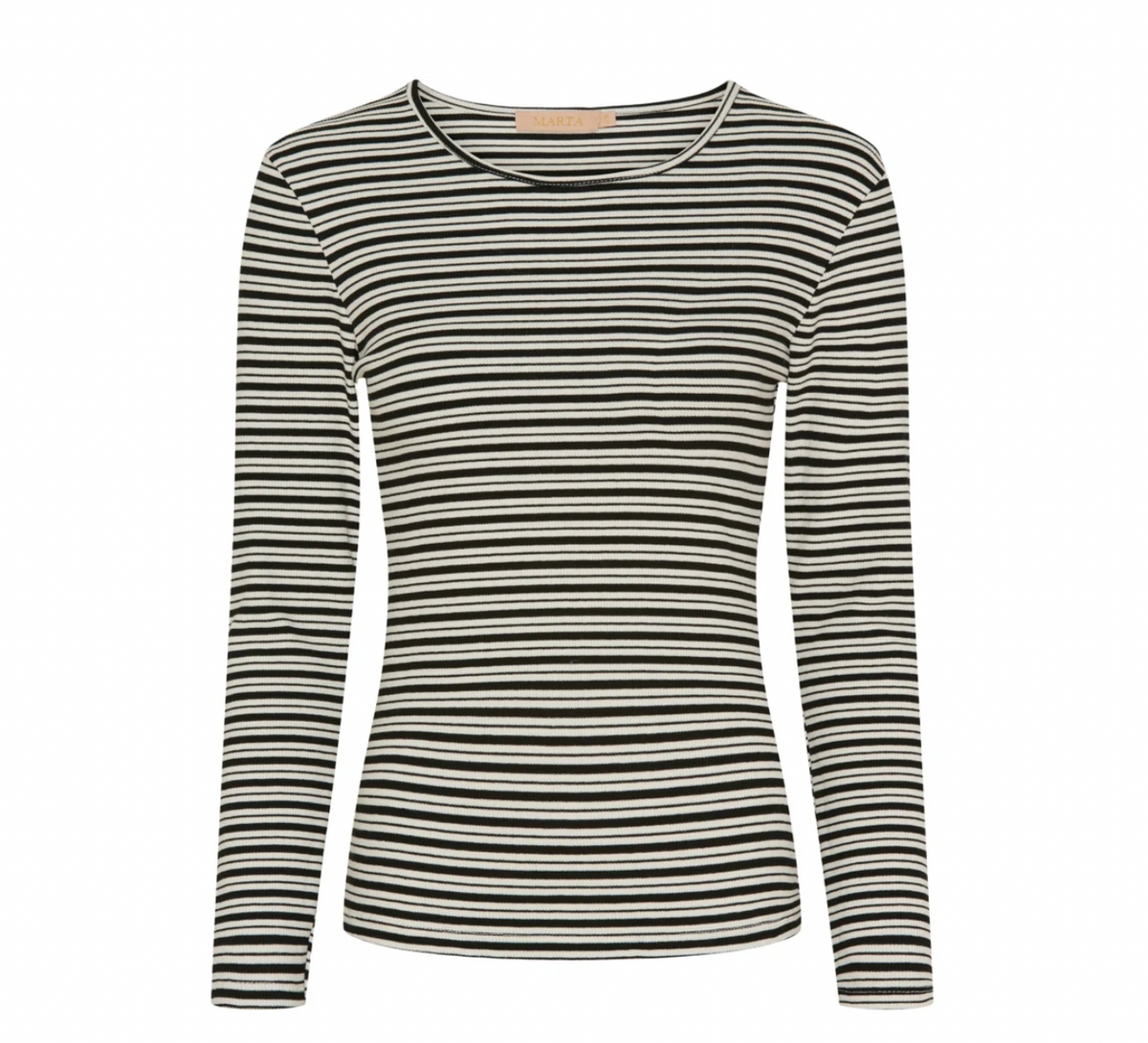 Blouse Christel gestreept - Black / Creme