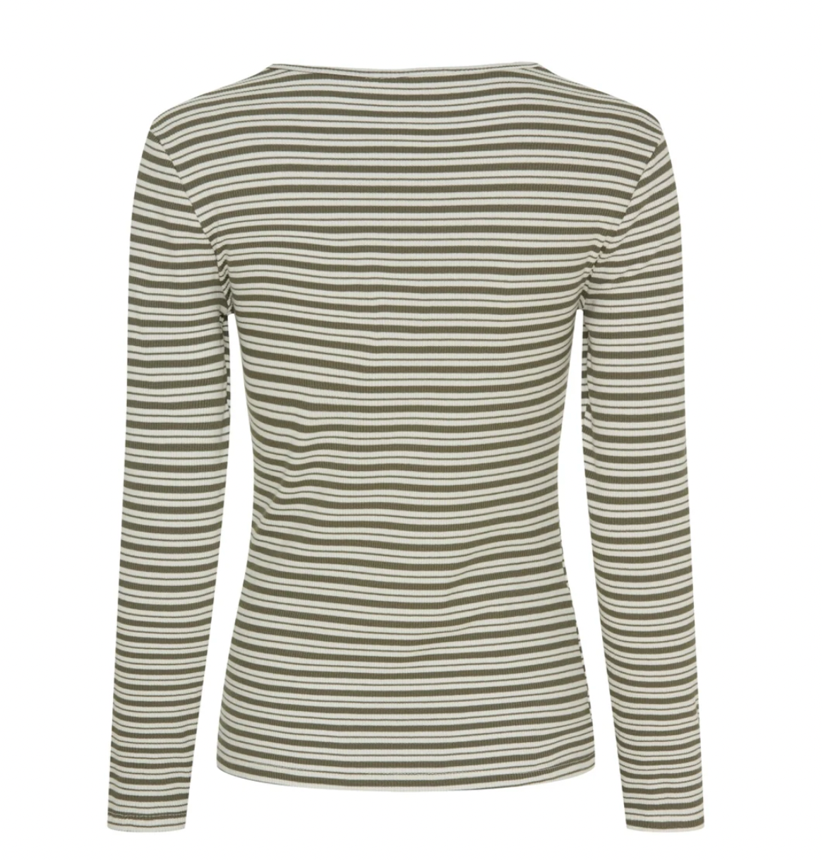 Blouse Christel strepen - Khaki / Cream