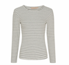 Blouse Christel streep - Grijs gemêleerd