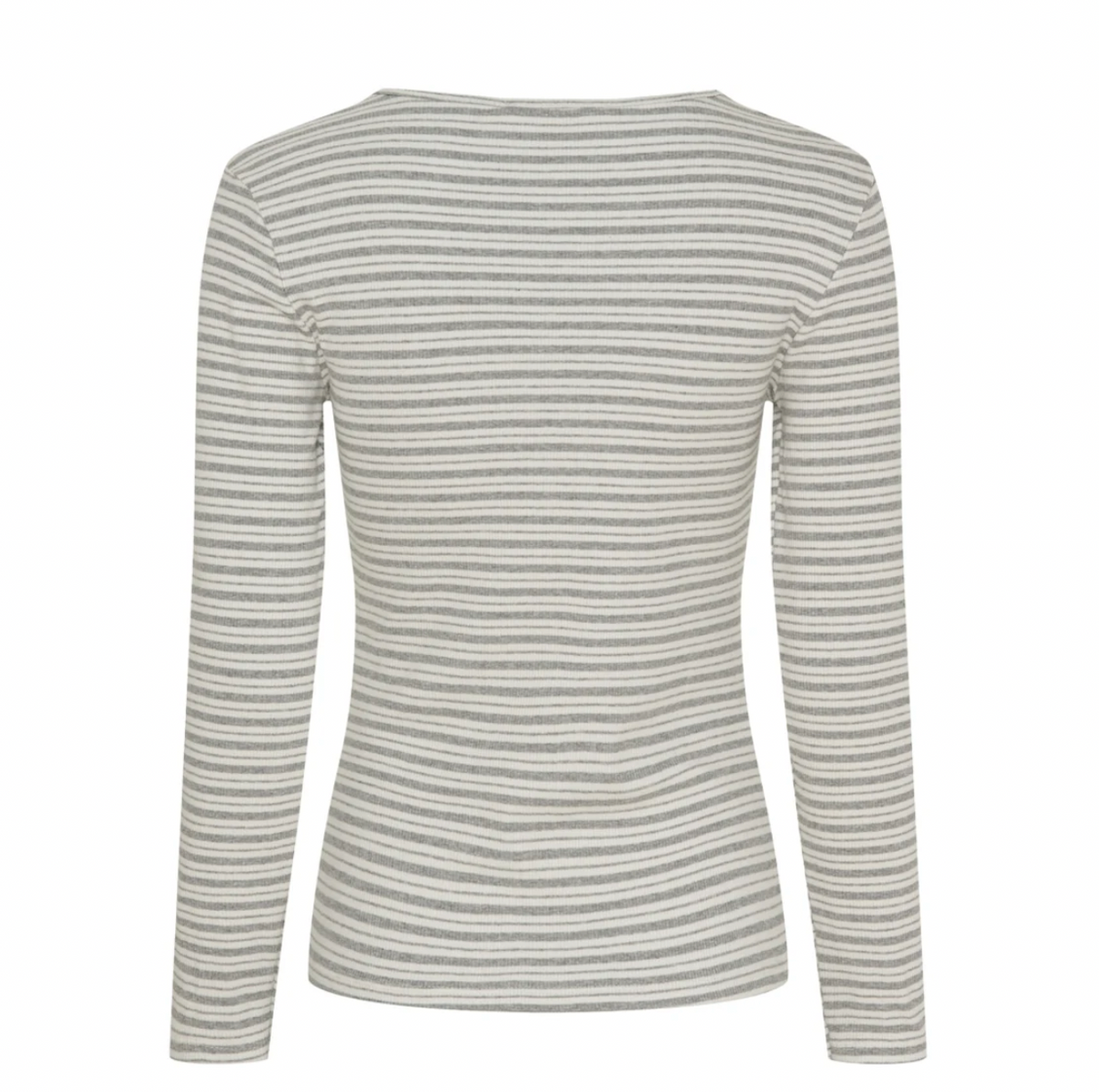 Blouse Christel streep - Grijs gemêleerd