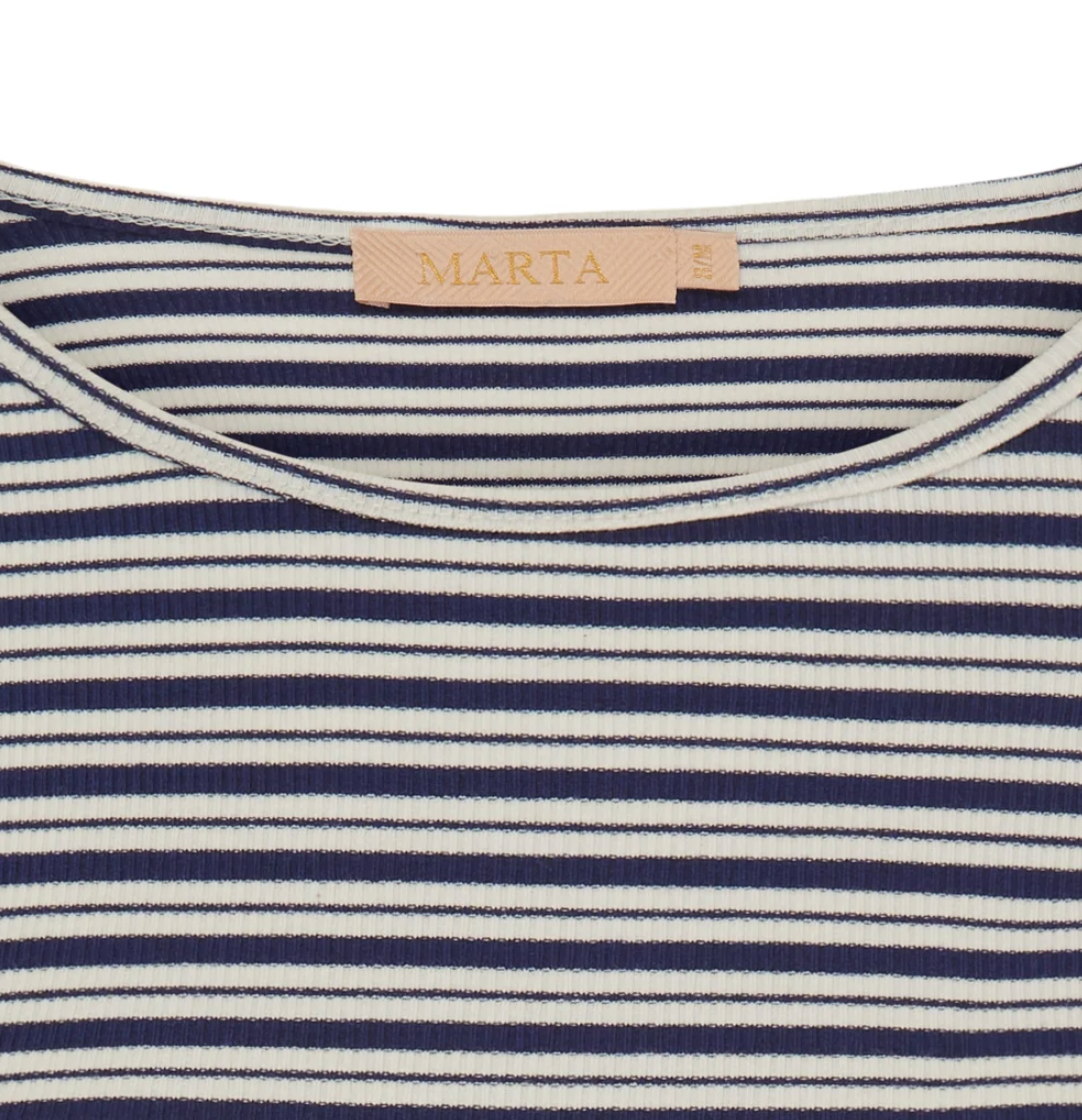 Blouse Christel streep - Navy / Crème