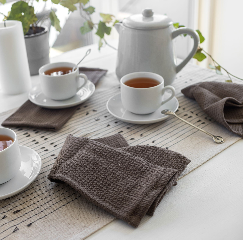 Vaatdoek 3 stuks - Wafel brown