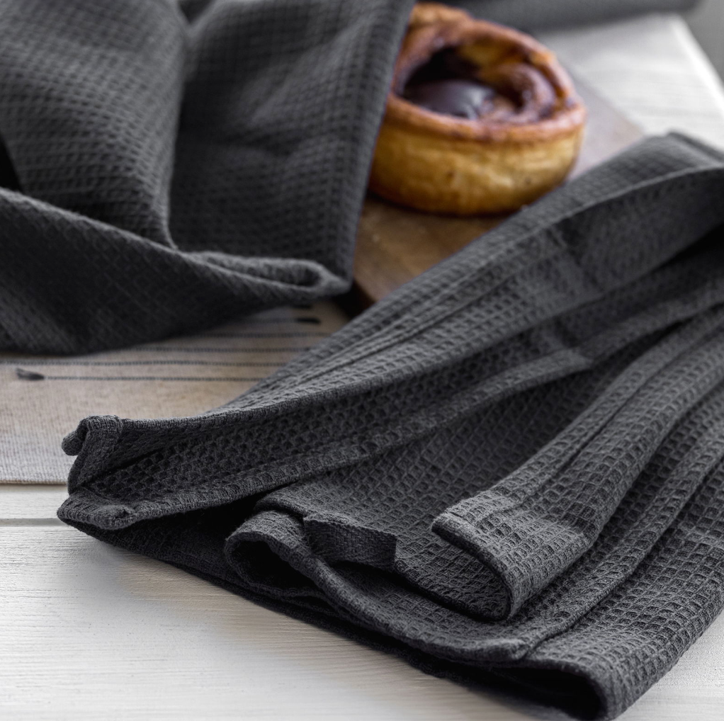 Theedoeken 2 st. – Wafel Stone grey