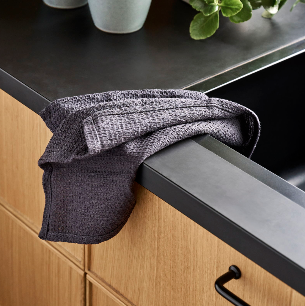 Vaatdoek 3 st. - Wafel Stone grey