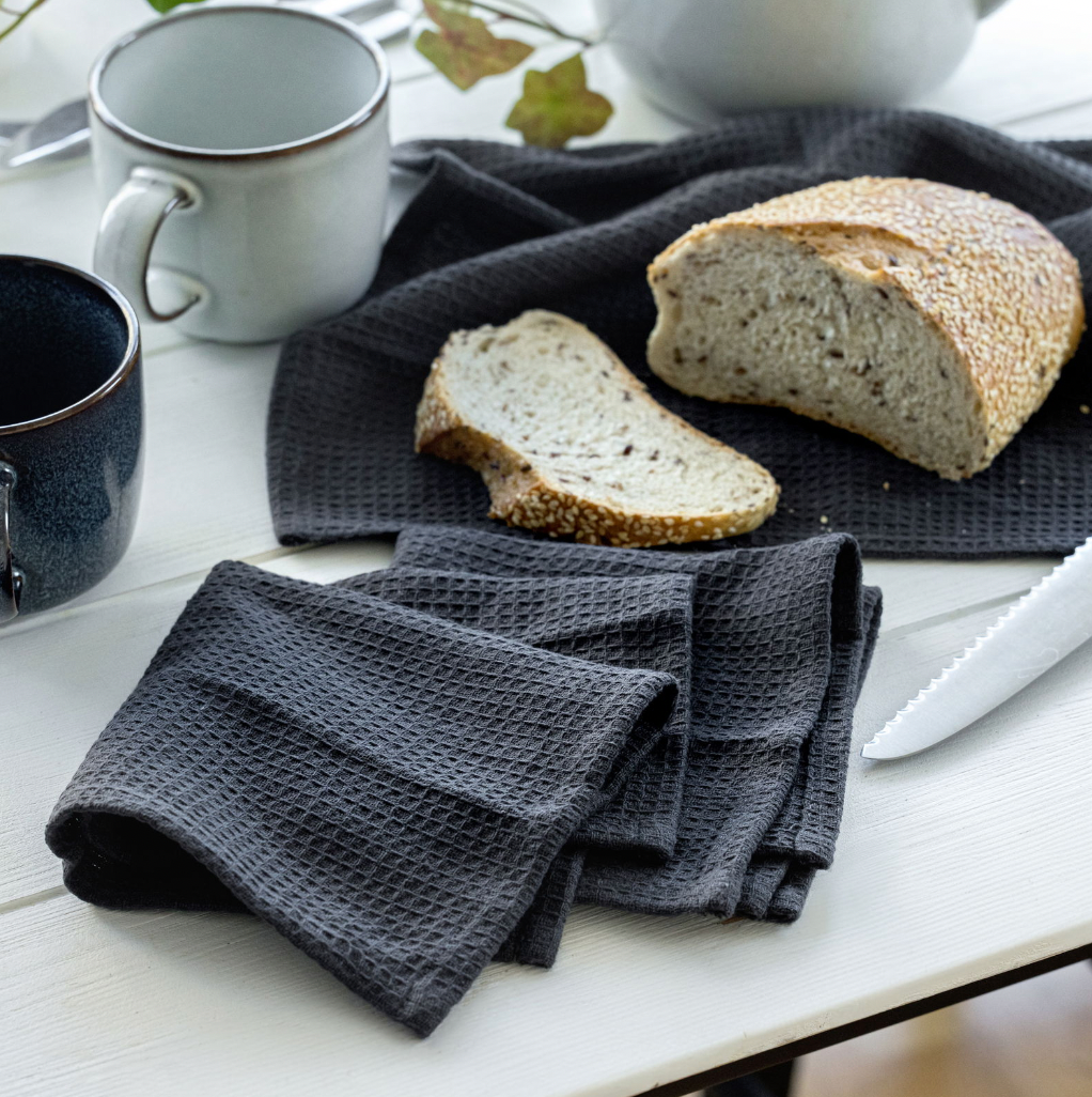 Vaatdoek 3 st. - Wafel Stone grey