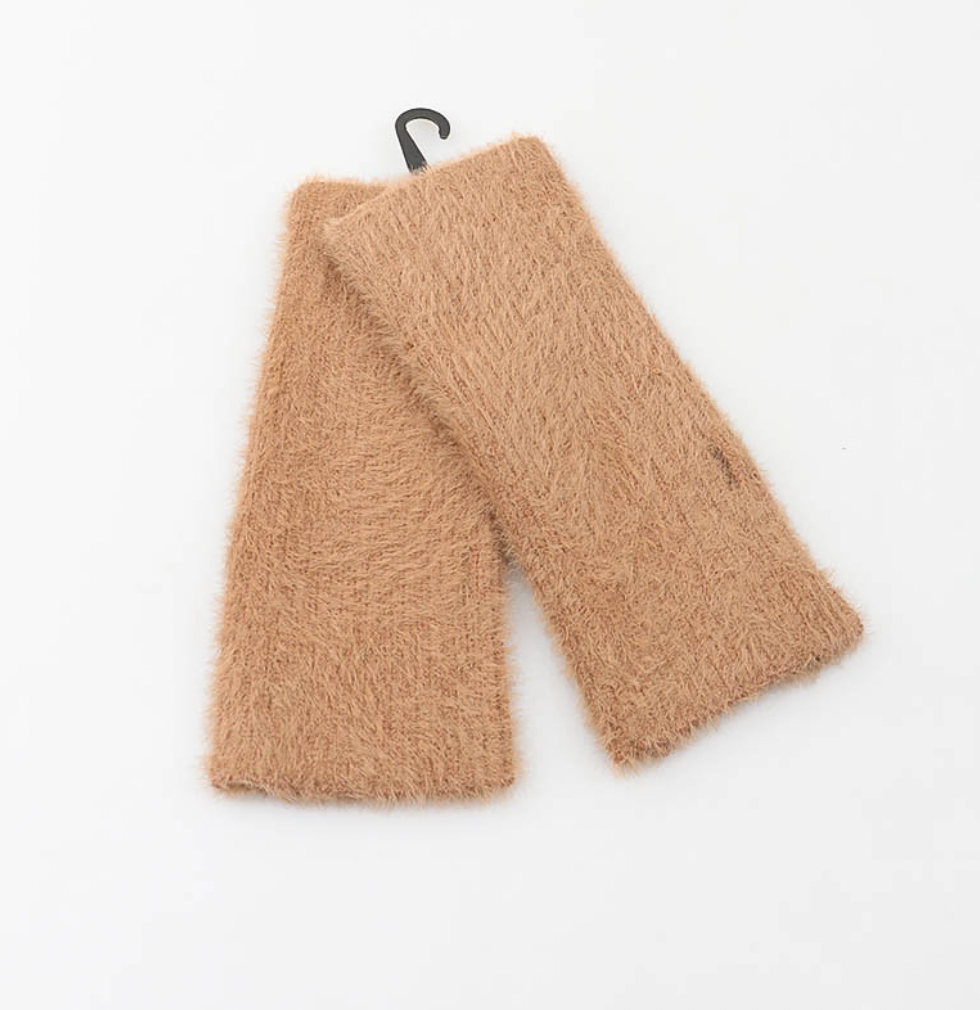 Handschoenen - Beige pluche