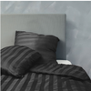 Bamboe satijnen beddengoedset, antracietgrijs, 140x200 - 63x60