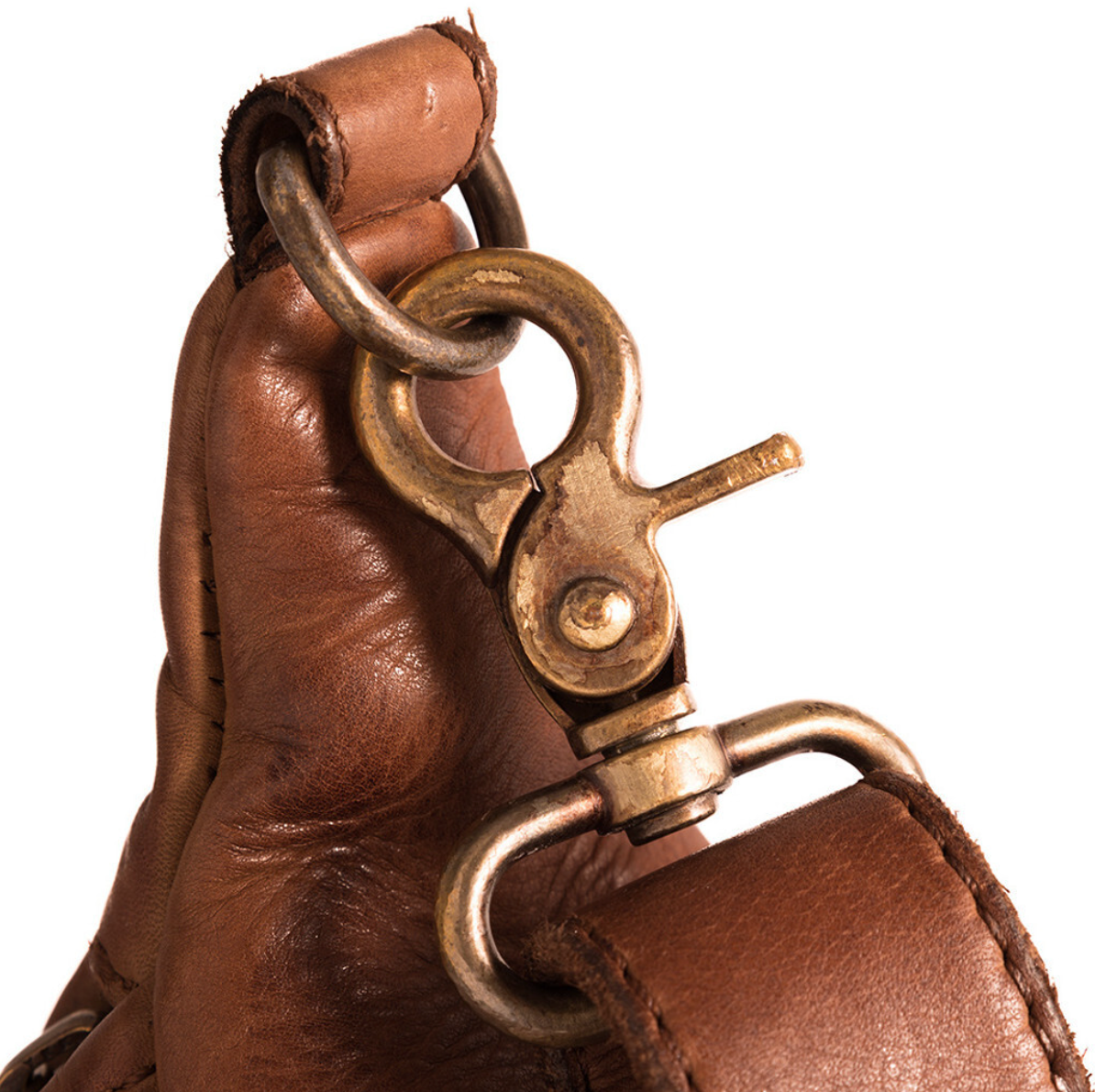 Bumbag gevlochten Cognac