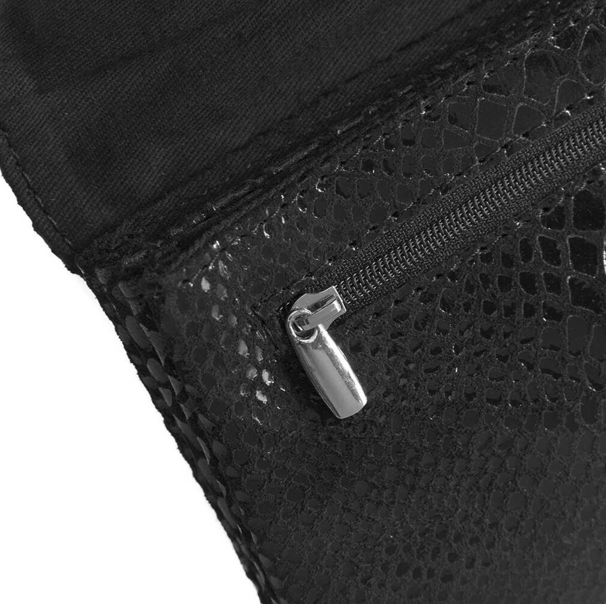 Portemonnee Aura Black Croco
