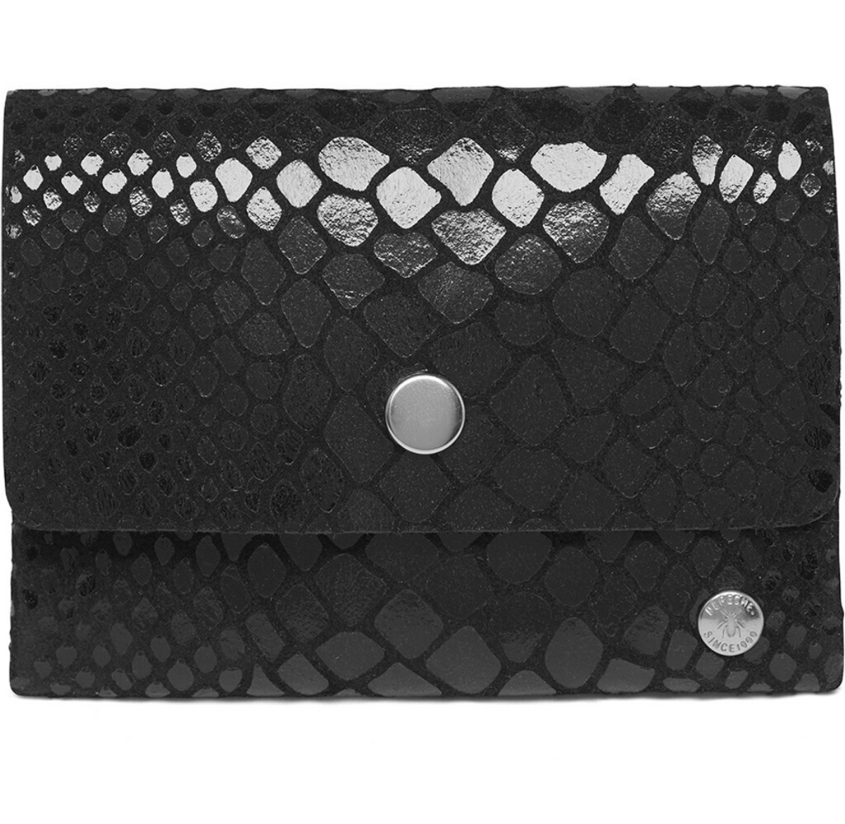 Portemonnee Aura small - Black croco