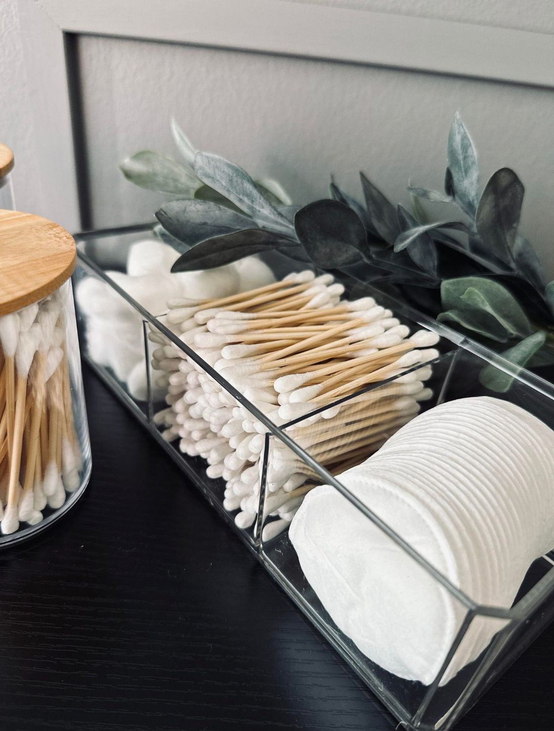 Make-up organizer - Acryl met bamboedeksel