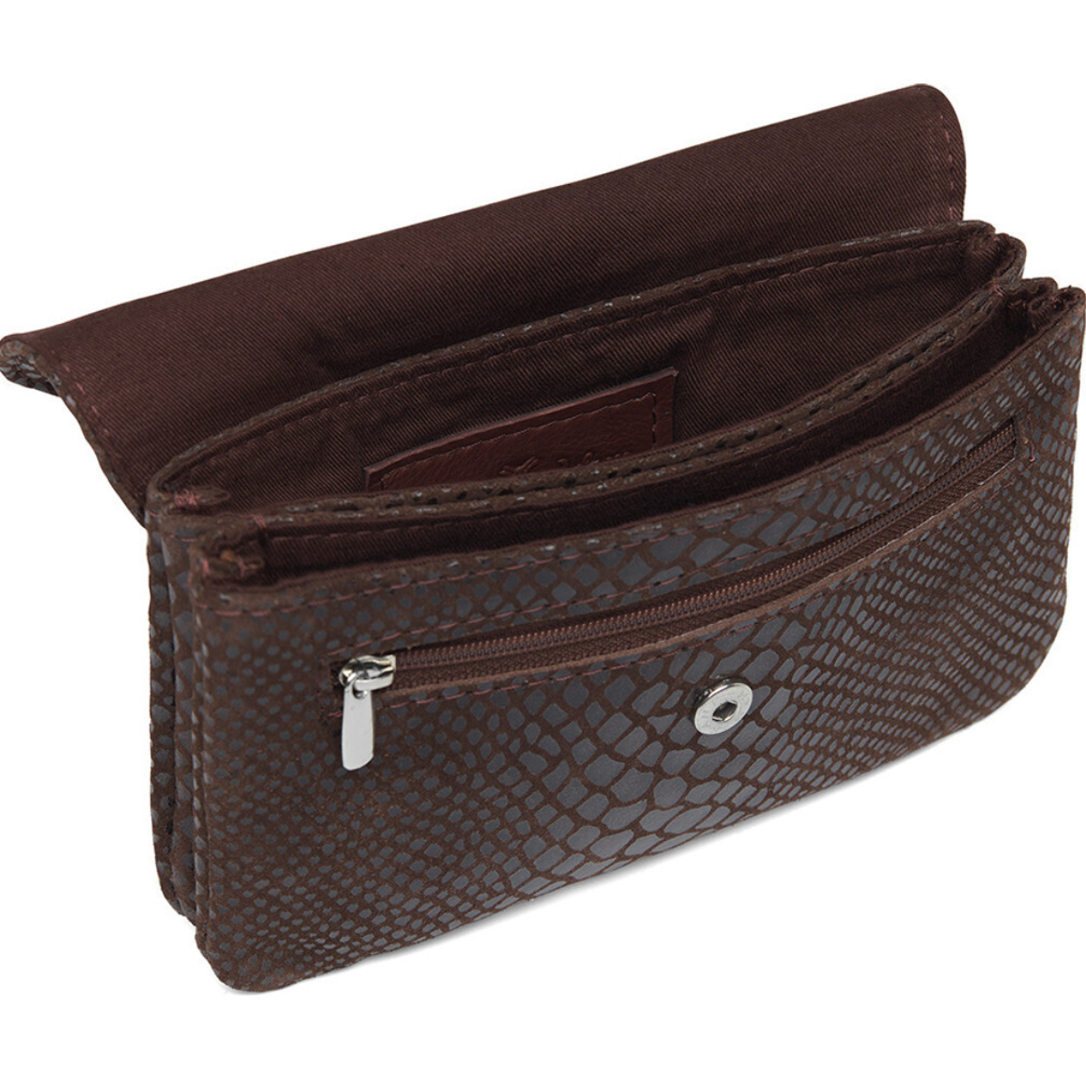 Portemonnee Aura Brown Croco