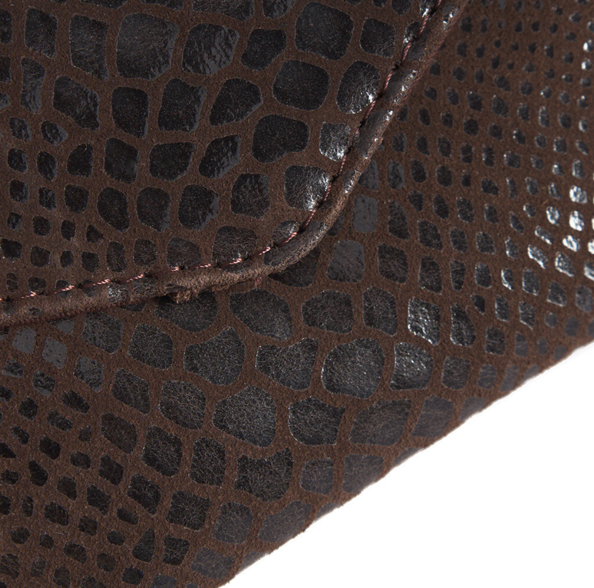 Portemonnee Aura Brown Croco