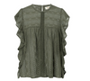 Blouse met kant Nelly - Khaki