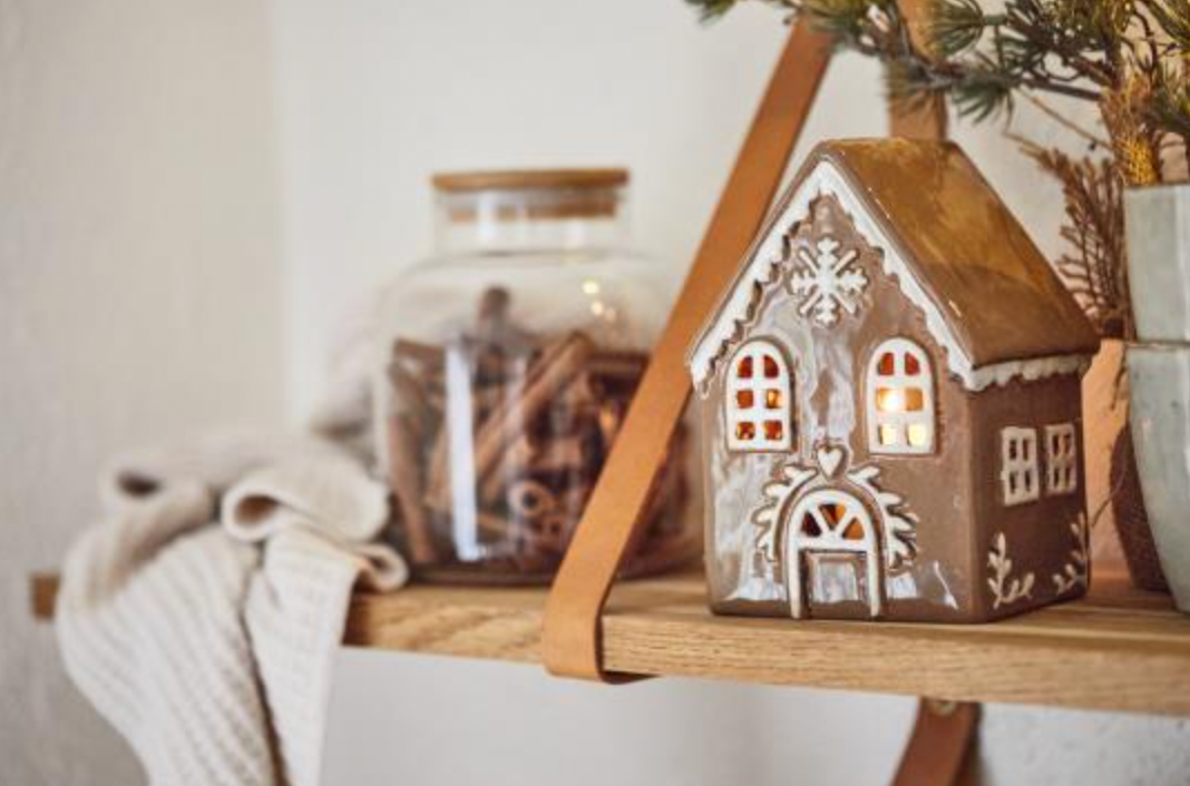Lantaarnhuisje keramiek - gingerbread
