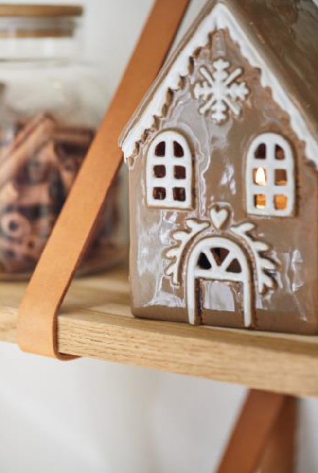 Lantaarnhuisje keramiek - gingerbread