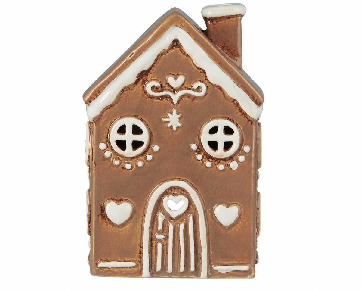 Lichthuisje keramiek - Gingerbread