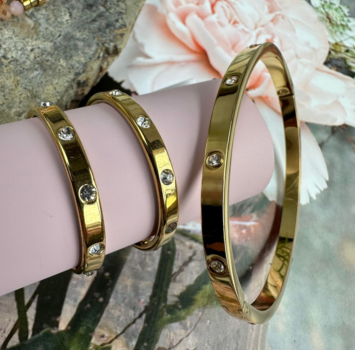 Mindy set met armband en oorbellen - verguld