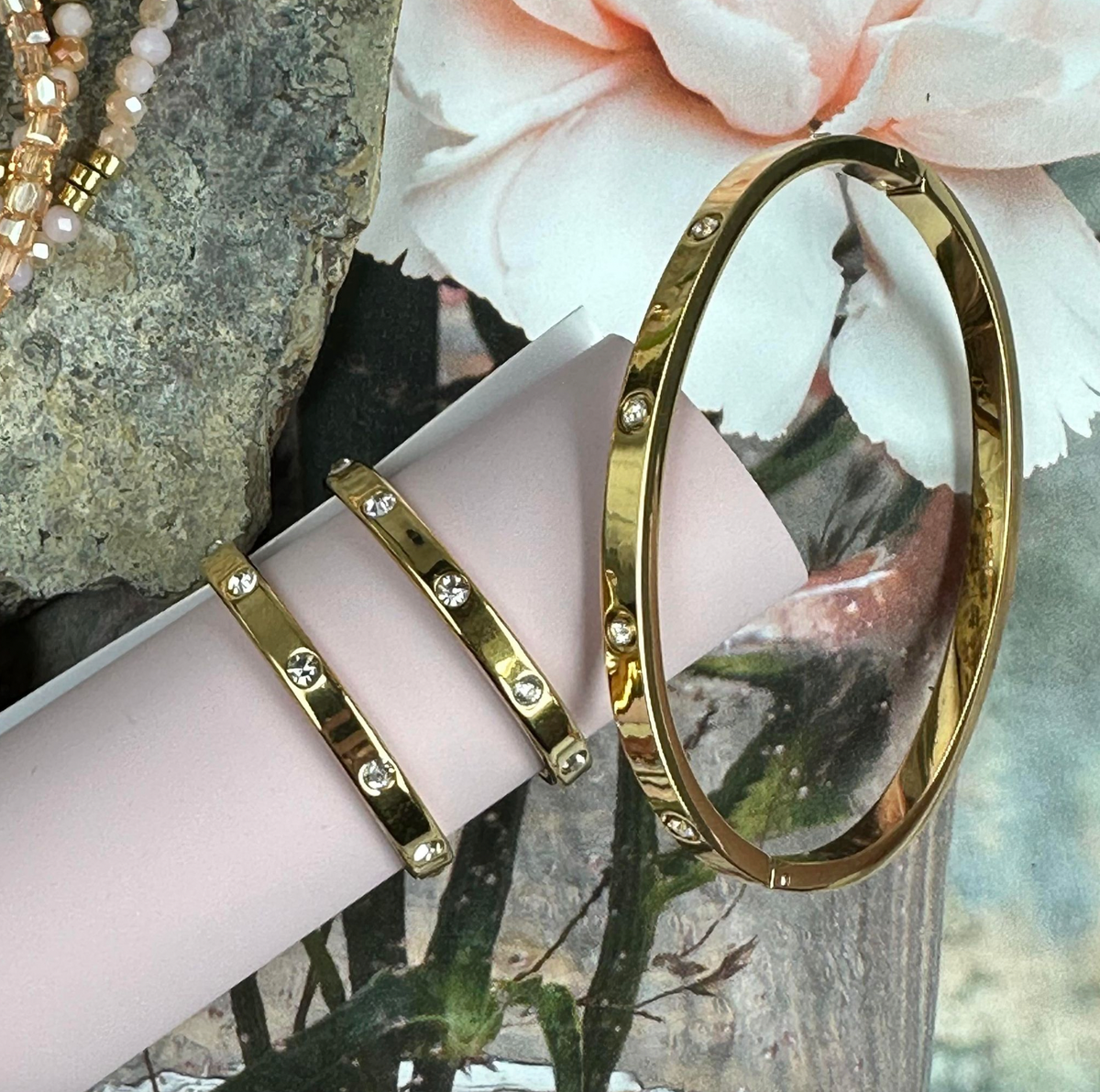 Mindy set met armband en oorbellen - verguld